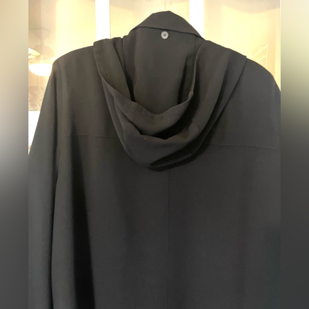 Classic Floor-Length Black Overcoat - XL - Picture 4 of 5